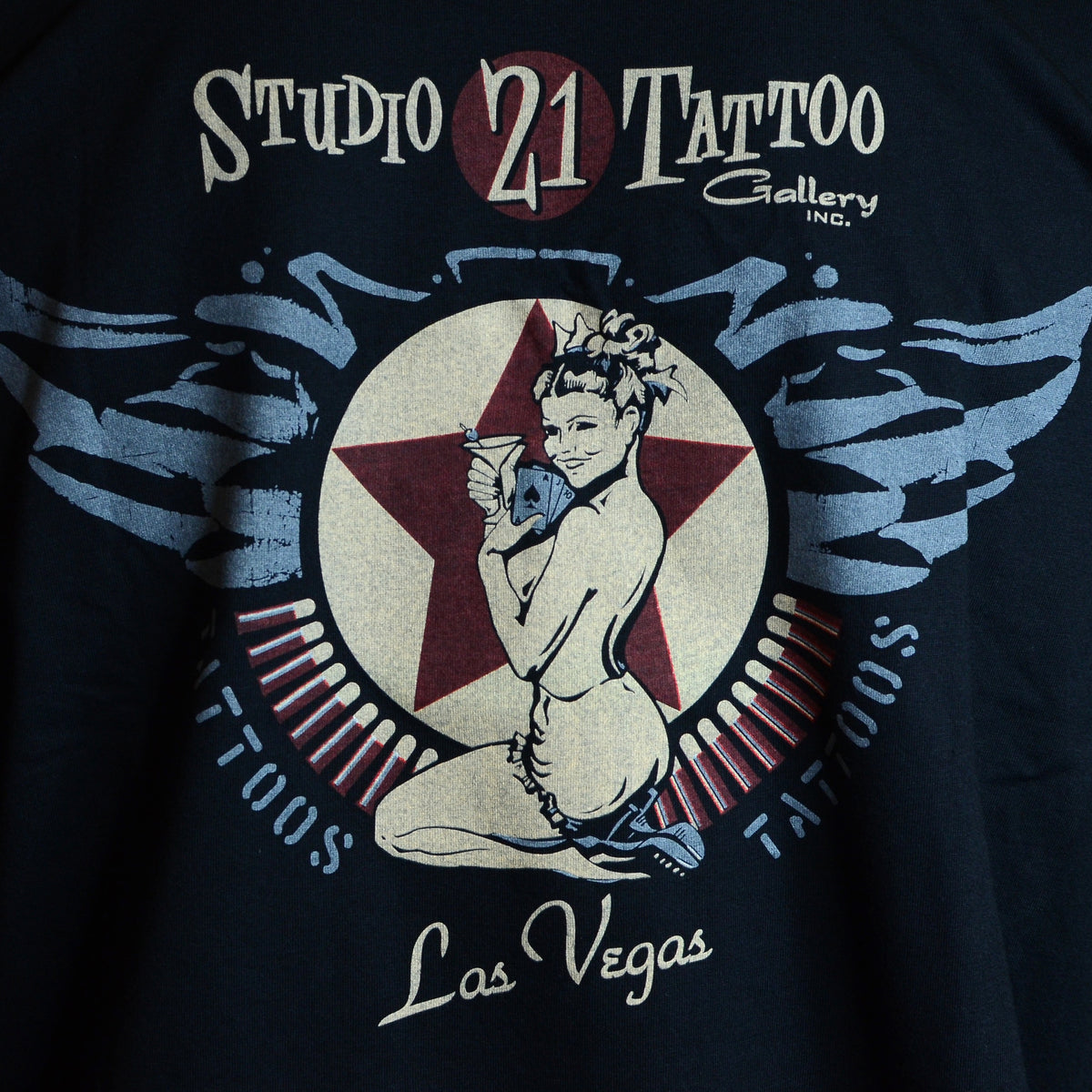 Studio 21 Tattoo Gallery Las Vegas PinUp Bomb T Shirt